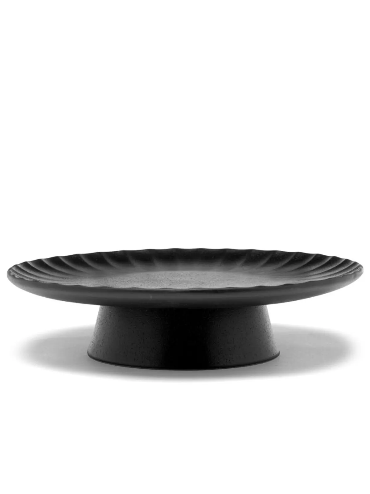 SERAX Présentoir à pâtisserie rond noir grès émaillé Ø 24 cm Inku
