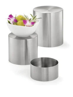 Présentoir rond inox Barclay Risers (3 pièces) - TABLECRAFT Outlet