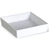 PRO.MUNDI Ravier carré blanc porcelaine vitrifiée 11 cm Edina New