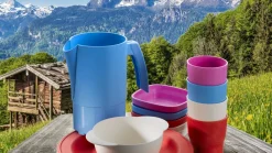 SAINT ROMAIN Ravier carré carré bleu fibre végétale 11 cm Lilitouch Discount