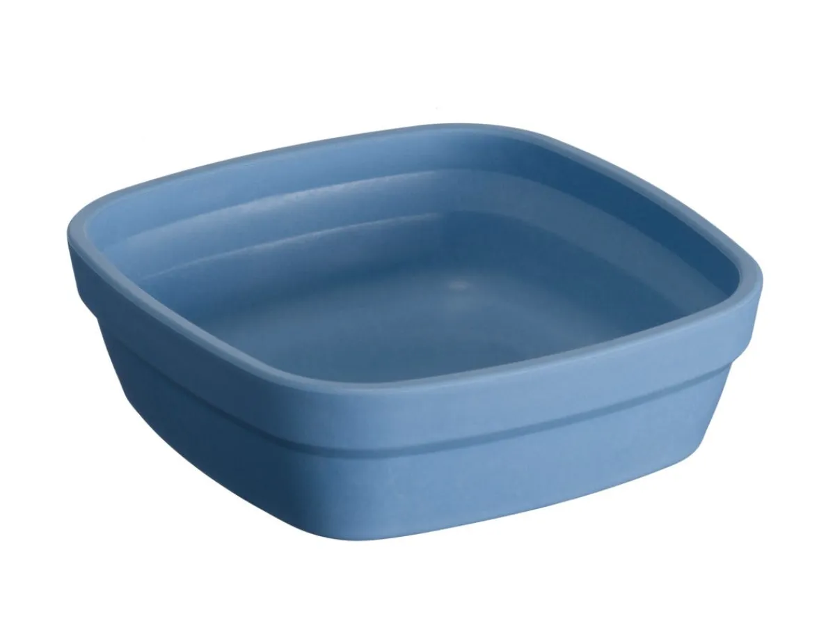 SAINT ROMAIN Ravier carré carré bleu fibre végétale 11 cm Lilitouch Discount