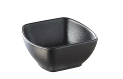 REVOL Ravier carré noir porcelaine culinaire 13 cm Club New