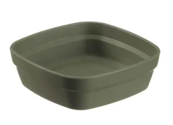 SAINT ROMAIN Ravier carré vert fibre végétale 11 cm Liliroc Discount