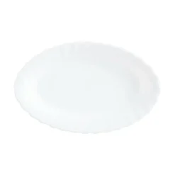 ARCOROC Ravier ovale blanc verre opal 22 cm Trianon Discount