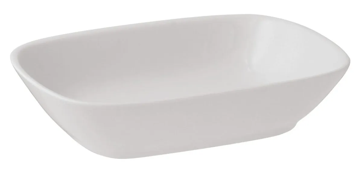 Aucune Ravier rectangulaire blanc porcelaine 14 cm Hotel Discount
