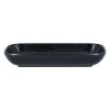 Ravier rectangulaire noir porcelaine vitrifiée 22 cm Karbon - RAK Clearance