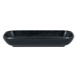 Ravier rectangulaire noir porcelaine vitrifiée 22 cm Karbon - RAK Clearance