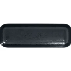 Ravier rectangulaire noir porcelaine vitrifiée 33 cm Karbon - RAK Clearance