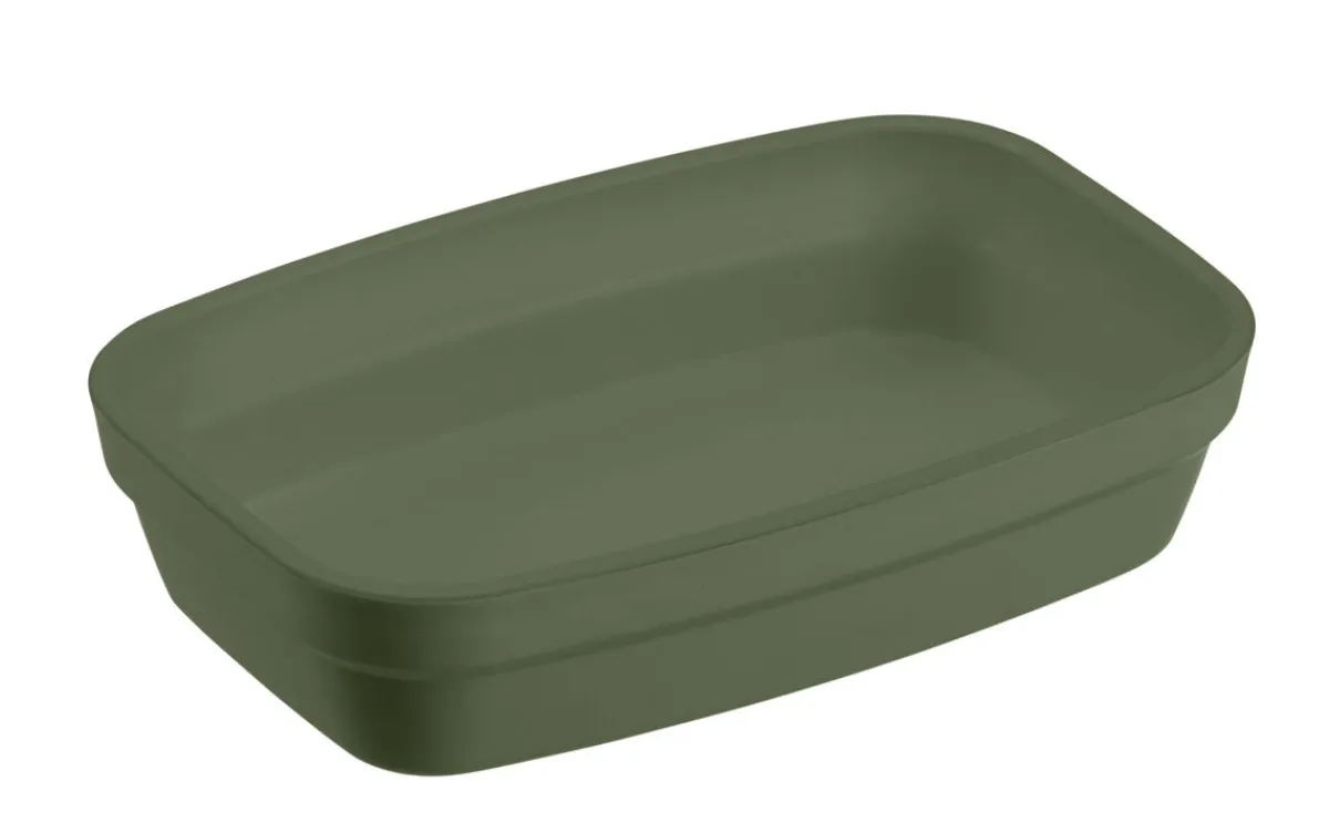 Ravier rectangulaire vert fibre végétale 14 cm Liliroc - SAINT ROMAIN Online