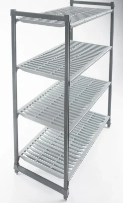 CAMBRO Rayonnage plastique 122 cm x 183 cm 800 kg 4 étagères Basics Plus Online