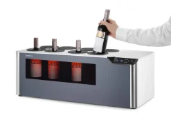 HENDI Refroidisseur 8 bout 2 zones temp noir froid positif 8 bouteille(s) 8 niveaux Sale