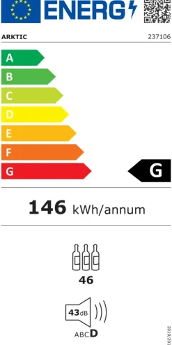 Refroidisseur vin 2 zones 44 bout. froid positif 46 bouteille(s) 5 niveaux - HENDI Outlet
