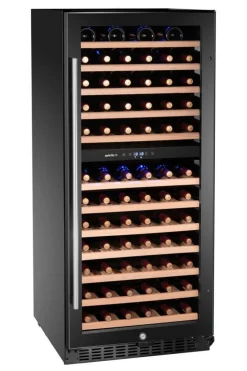 HENDI Refroidisseur vin 2 zones 92 bout. froid positif 124 bouteille(s) 12 niveaux Discount