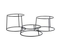 PRO.MUNDI Rehausse acier noir Ø 24,2 cm 15 cm Naro Hot