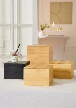 PRO.MUNDI Rehausse cube bambou 15x15x10 cm Oxstal (10 pièces) Online
