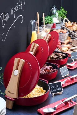 STAUB Repose couvercle bois 31x10,5x1,4 cm Discount
