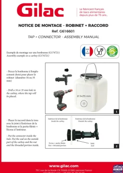 GILAC Robinet Sans couvercle noir plastique 12x6,5x7,5 cm Clearance