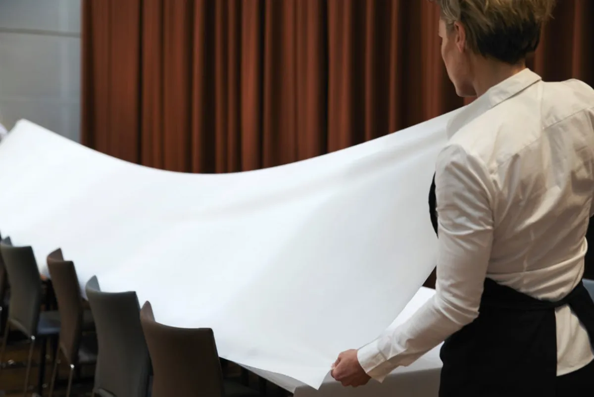 DUNI Rouleau de nappe blanc non tissé 25x1,18 m cel Sale