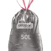 Sac à déchets avec lien coulissant plastique gris 50 L 25 microns (30 pièces) - Alfapac Best