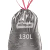 Alfapac Sac à déchets avec lien coulissant plastique gris 130 L 42 microns (15 pièces) Online