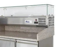 HENDI Saladette pizza 380l + vitrine 40l 380 L 3 étagères