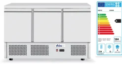 HENDI Saladette pizza 380l + vitrine 40l 380 L 3 étagères