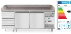 HENDI Saladette pizza 2p + 7 tiroirs 280l 287 m³/h 2 compartiments Clearance