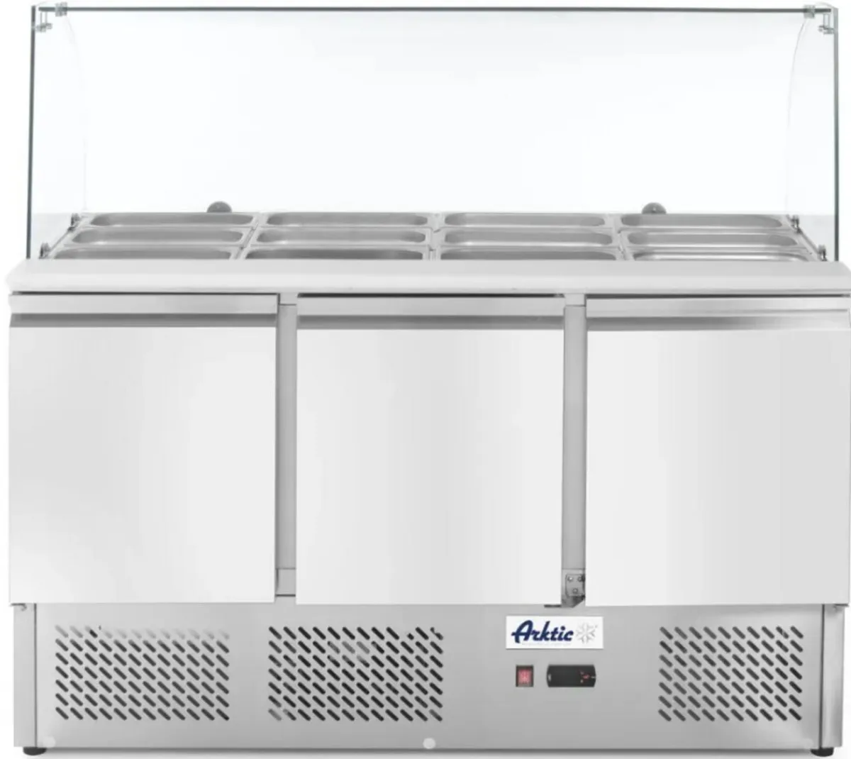 Saladette 3p 380l avec vitrine 380 L 3 compartiments - HENDI Sale