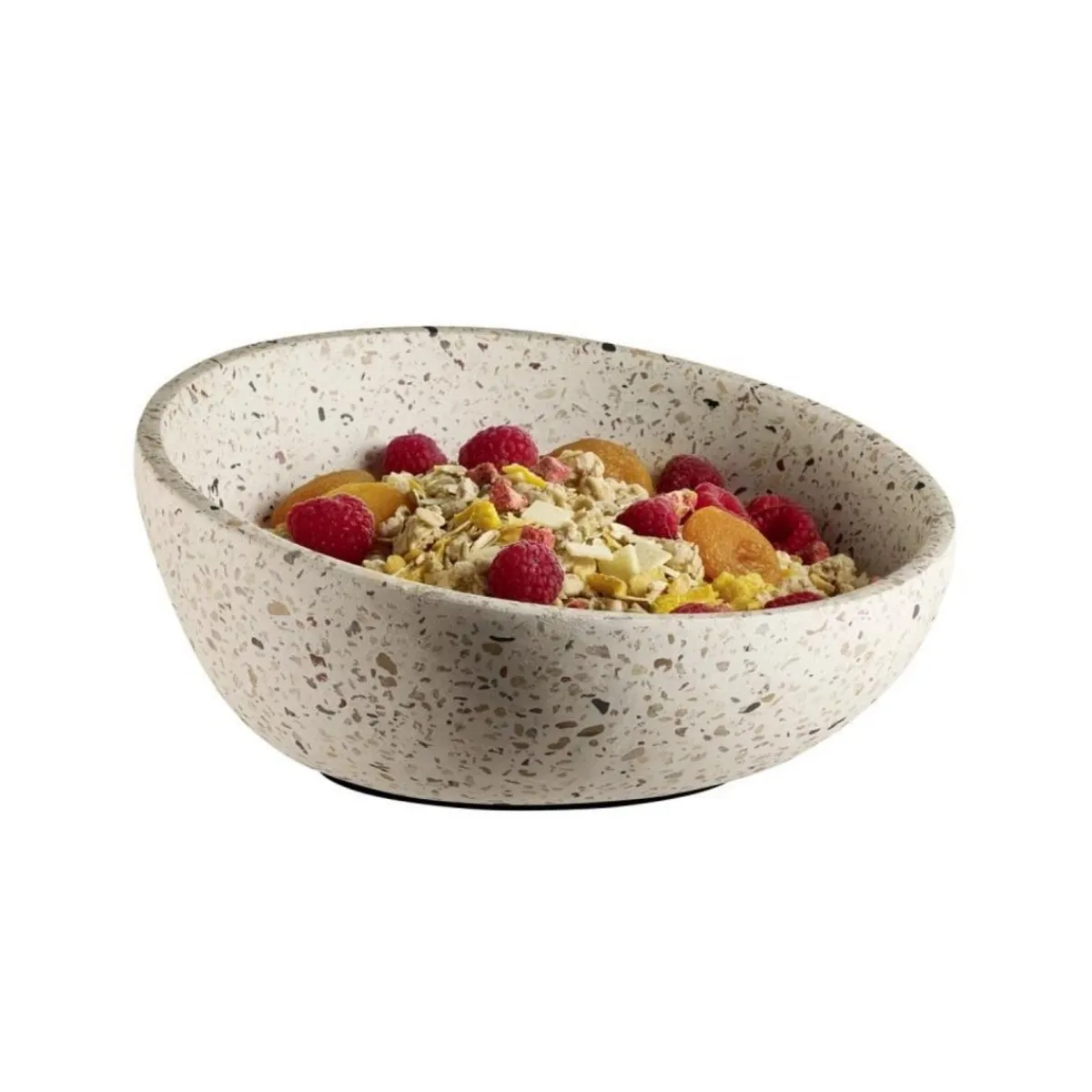 Saladier béton blanc 22x25x10,5 cm 1,1 L Terrazzo - APS Sale