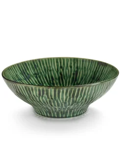 Saladier empilable rond vert grès émaillé 30 cm Ø 30 cm Verde Lanza - SERAX New