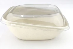 Saladier incliné carré beige 18,4x18,6x7,7 cm 75 cl Be Pulp (50 pièces) - Aucune