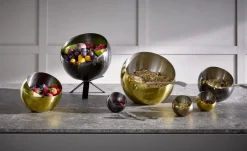 APS Saladier inox noir Ø 24 cm 21 cm 2 L Sphere Discount