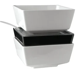 Saladier mélamine blanc 25,5x25,5x12 cm 4 L Float - APS