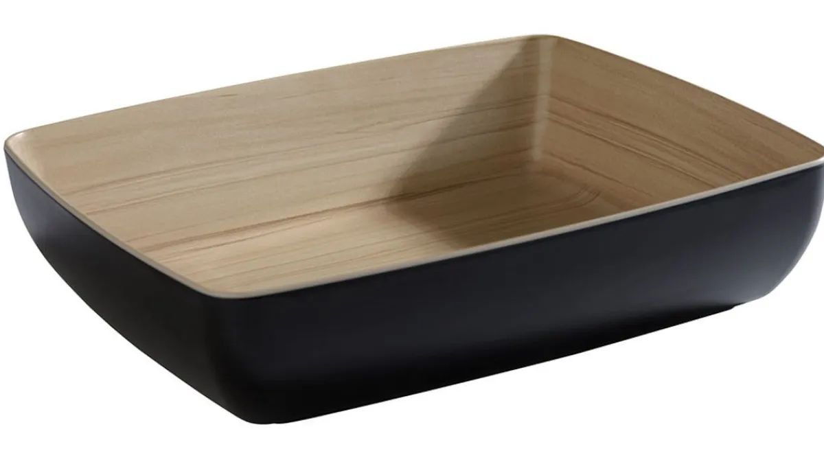 Saladier mélamine noir 32,5x26,5x7,5 cm 4 L Frida - APS Online