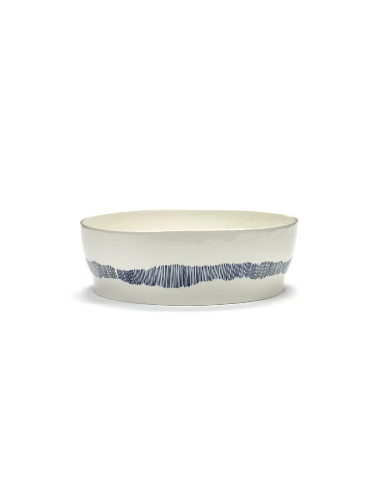 Saladier rond blanc swirl - stripes bleu grès émaillé Ø 28,5 cm Feast By Ottolenghi - SERAX Outlet