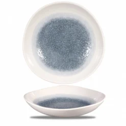 CHURCHILL Saladier rond bleu porcelaine vitrifiée Ø 25,3 cm Raku Topaz