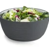Saladier rond gris mélamine Ø 26 cm Wave - PLATEX Outlet