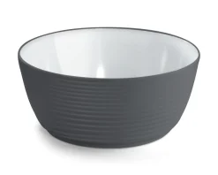 Saladier rond gris mélamine Ø 26 cm Wave - PLATEX Outlet