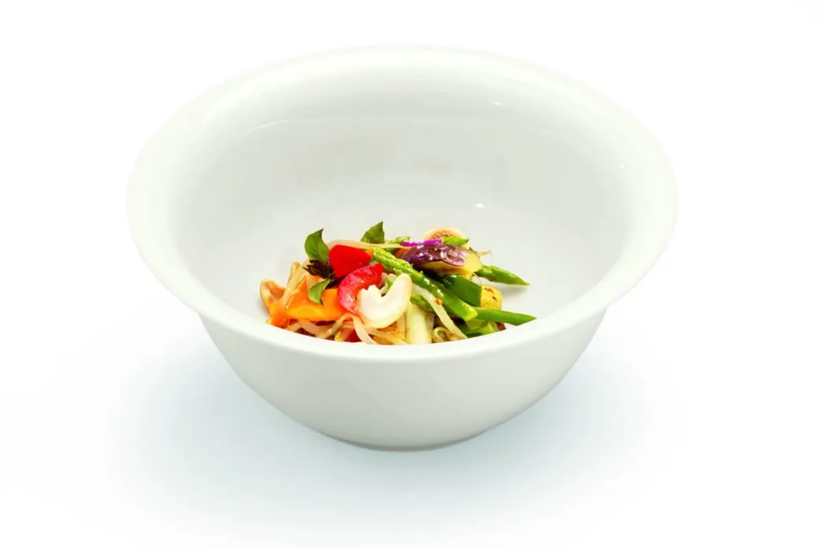 Saladier rond ivoire porcelaine vitrifiée Banquet - RAK Discount