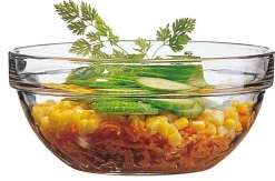 Saladier rond transparent verre trempé Ø 17 cm Empilable - ARCOROC Clearance