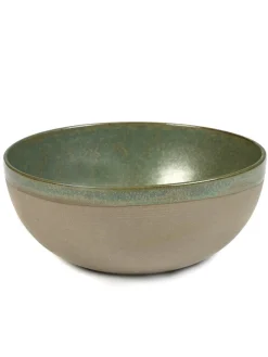 Saladier rond vert grès émaillé Ø 23,5 cm Surface - SERAX