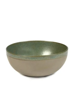 Saladier rond vert grès émaillé Ø 19 cm Surface - SERAX Clearance