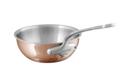 Sauteuse bombée cuivre inox inox 18/10 Sans revêtement Sans couvercle Ø 20 cm 7,5 cm 2 L M'6s - MAUVIEL Sale