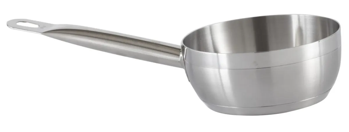 Sauteuse conique inox Ø 16 cm 6 cm 1,2 L Qualiplus - PRO.COOKER New