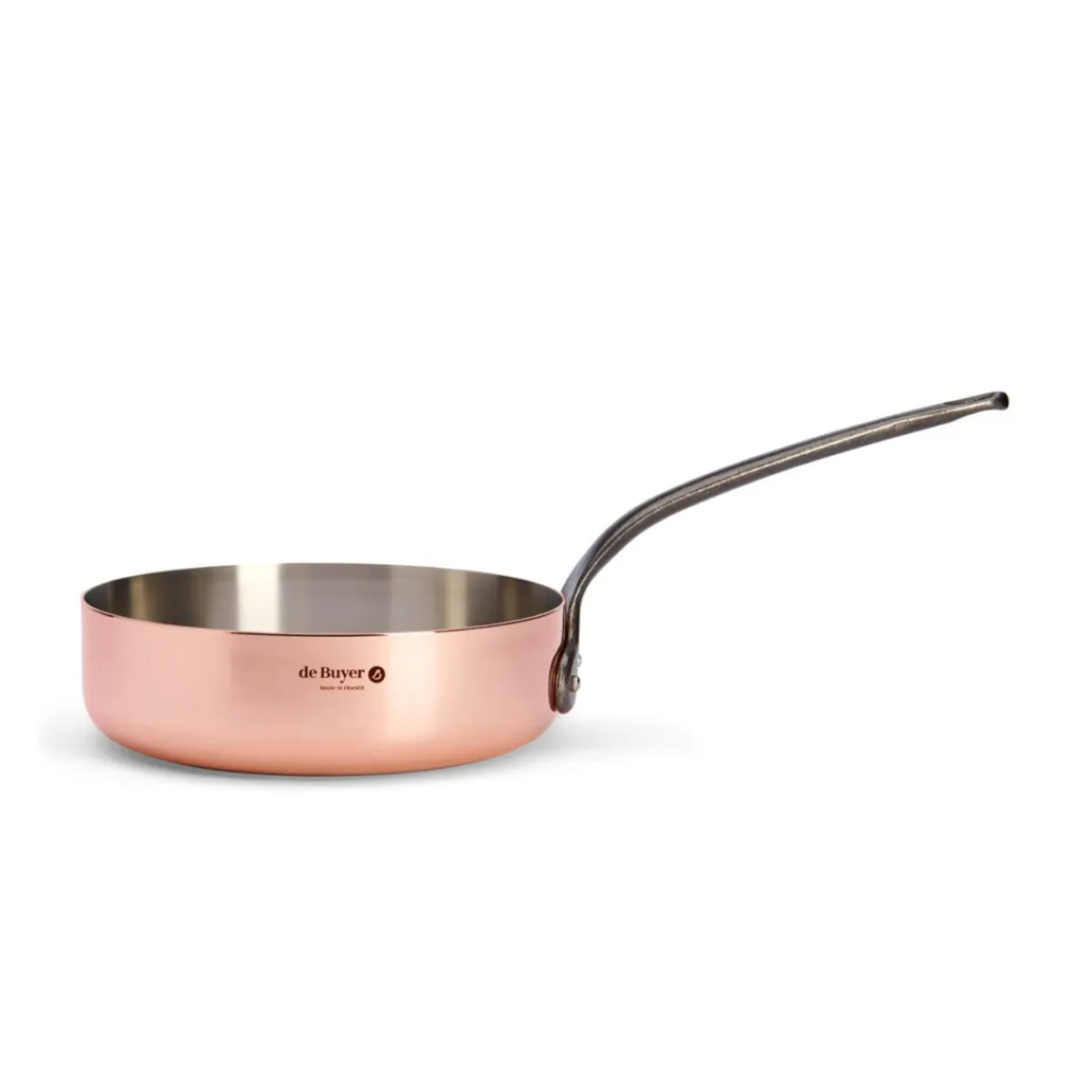 DE BUYER Sauteuse droite cuivre inox Ø 24 cm 6,6 cm 3 L Prima Matera Online