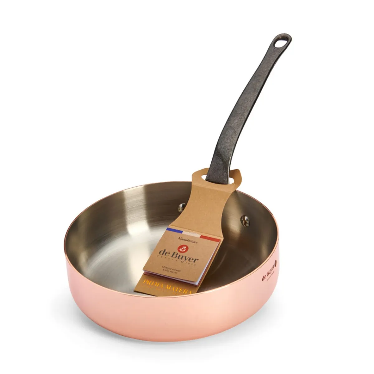 DE BUYER Sauteuse droite cuivre inox Ø 24 cm 6,6 cm 3 L Prima Matera Online