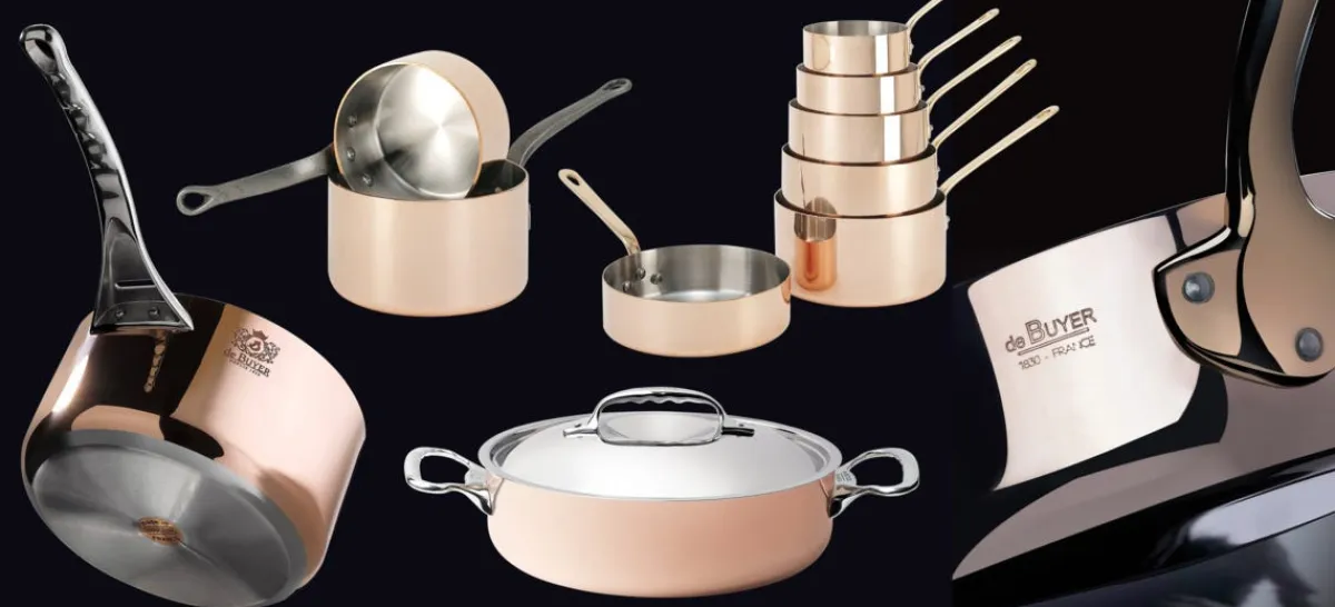 DE BUYER Sauteuse droite cuivre inox Ø 24 cm 7,5 cm 3 L Prima Matera Best