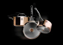 DE BUYER Sauteuse droite cuivre inox Ø 24 cm 7,5 cm 3 L Prima Matera Best