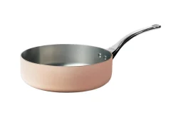 DE BUYER Sauteuse droite cuivre inox Ø 24 cm 7,5 cm 3 L Prima Matera Best
