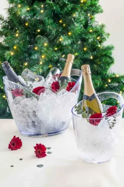 PRO.MUNDI Seau à bouteille transparent 20,5x19x25 cm 3 L Discount